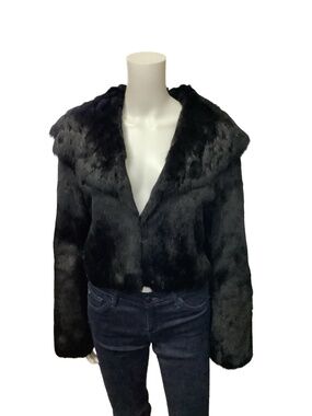 Katherine Barclay Rabbit Fur Coat Size: S